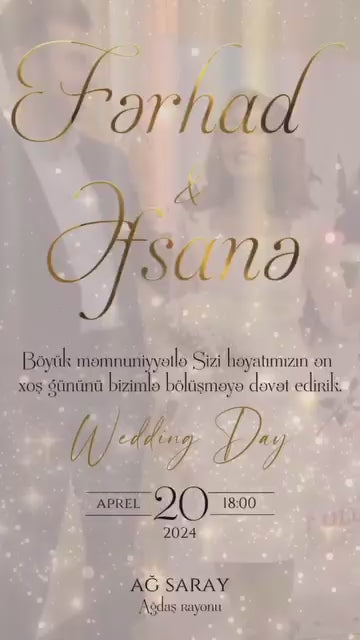 ✨ Romantik Parıltılı Toy Dəvətnaməsi ┃ Romantic Glitter Wedding