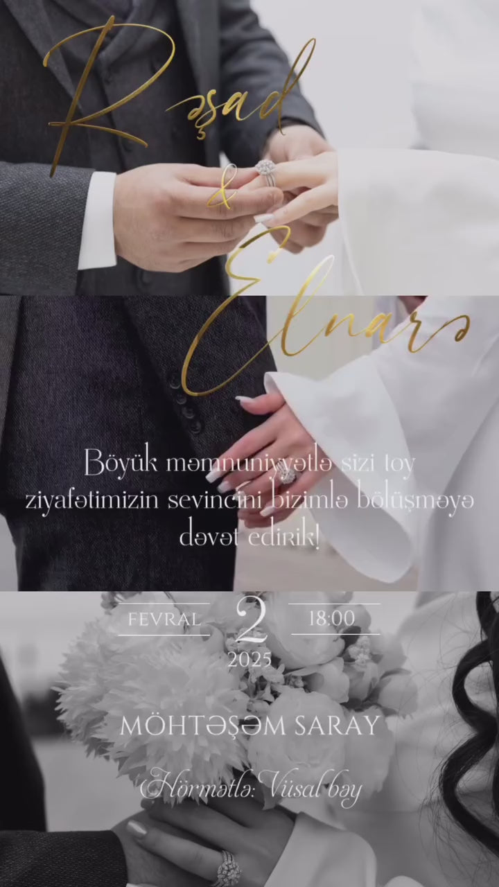 🤍 Cütlüyə Özəl Video ilə Dəvətnamə ┃ Custom Designed İnvitation