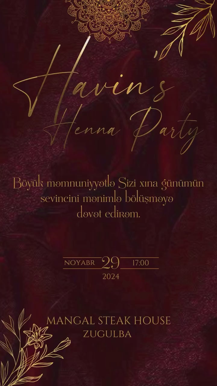 Online Video Dəvətnamə (Xına , Henna)